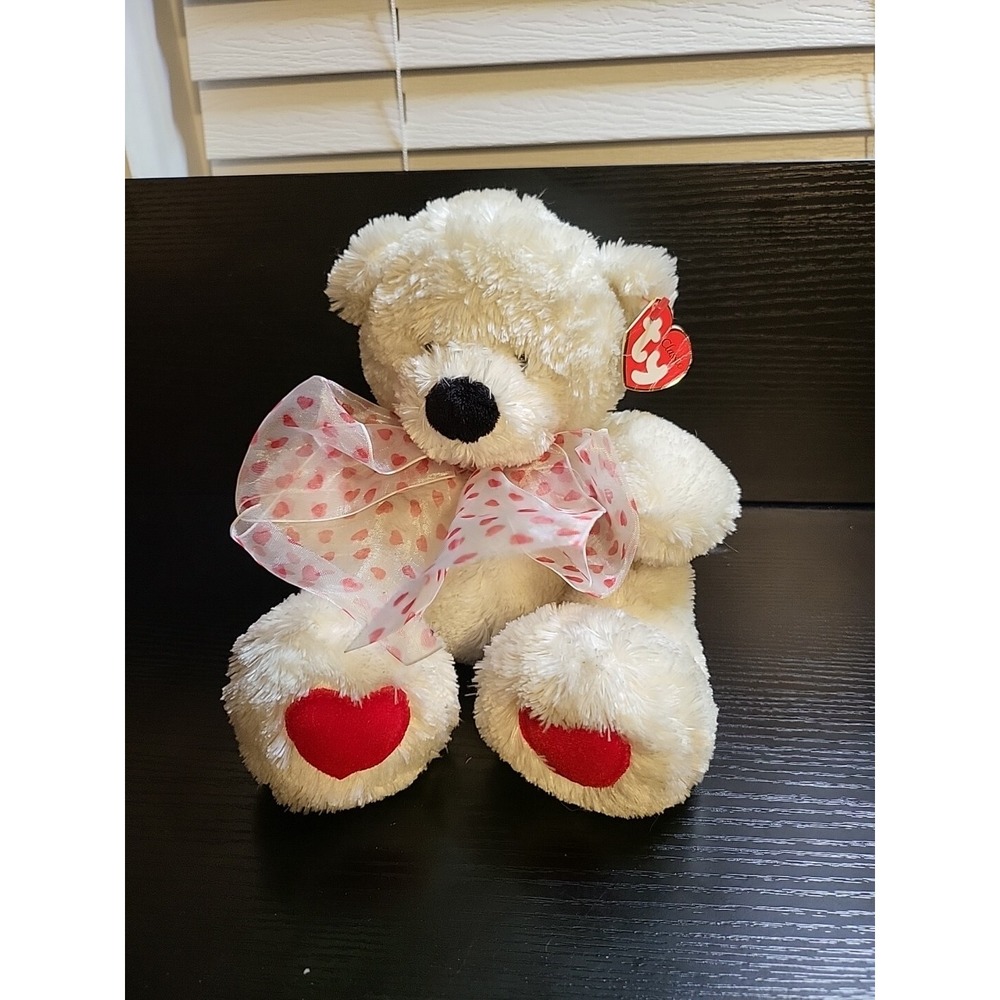 TY Classic Plush - CARESSA the Bear (10 inch) - Stuffed Animal Toy